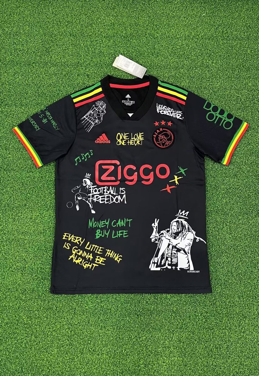Ajax 2021-22 Collaboration Edition Jersey (Bob Marley One Love)